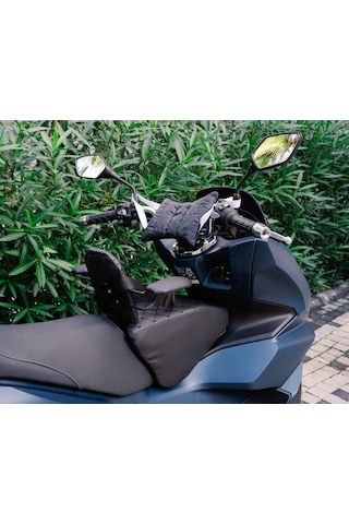 HONDA PCX Motosiklet Çocuk Koltuğu, Deri, Kollu, 4-8 Yaş Arası, Emniyet Kemerli