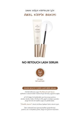 Missha No Retouch Lash Serum Dökülme Karşıtı Biotin-Kolajen-Pantenol İçerikli Besleyici Kirpik Bakım Serumu