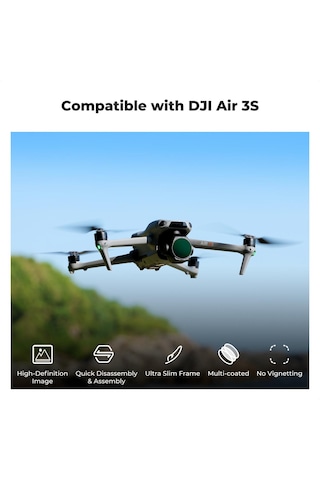 K&f Concept Djı Air 3s Uyumlu Cpl Filtre / Yüksek Cam Kalitesi
