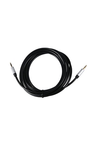 Lemestar 3.5mm Altın Kaplama Aux Kablosu, Mobil Telefon, Bilgisayar Ve Hoparlör İçin 3 Metre Siyah Ses Bağlantı Kablosu