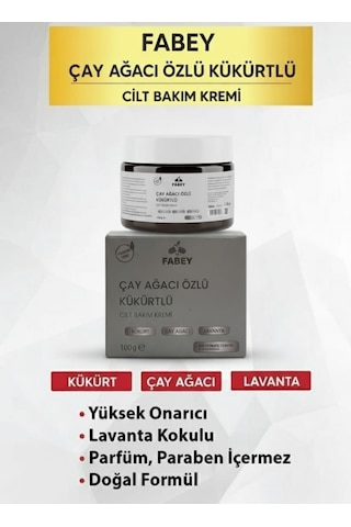 Esfabey Çay Ağacı Özlü Kükürtlü Cilt Bakım Kremi 100g