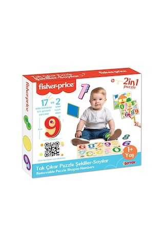 Fisher Price Tak Çıkar Puzzle Şekiller Sayılar 5 Adet