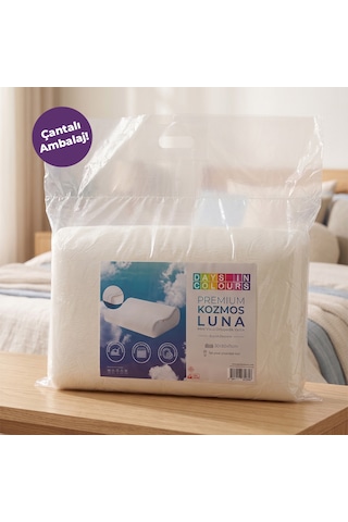 Mini Visco Bebek Yastığı Kozmos Luna Serisi Beyaz