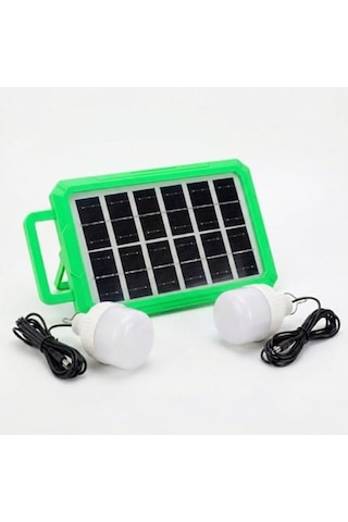 2 Ampullü Solar Panelli Powerbank Özellikli Kamp Işığı Seti Güneş Enerjili Led Kamp Aydınlatma Sistemi, Taşınabilir Şarjlı Çadır Lambası, Outdoor Acil Durum Işığı
