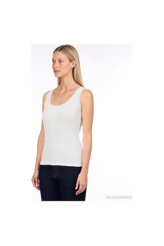 Yargıcı Regular Kare Yaka Kolsuz T-shirt 26kkts9024x 002 Beyaz
