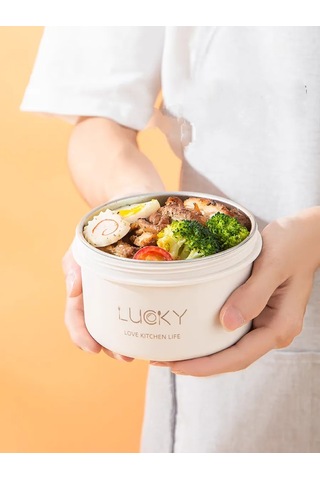 Stil'nyj İ Udobnyj Dom Sızdırmaz Yemek Kabı Lunch Box 369238059 Beyaz