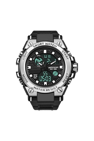 Sanda Sanda 739 Dış Mekan Spor Çift Ekran Hareketi Çoklu Kinetik Elektronik Saat Gelgit Erkek Su Geçirmez Parlak Erkek Saati Ordu Yeşili Çok Renkli