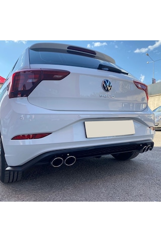 Polo 2019+ İçin Uyumlu 4 Egzoz R Line Difüzör