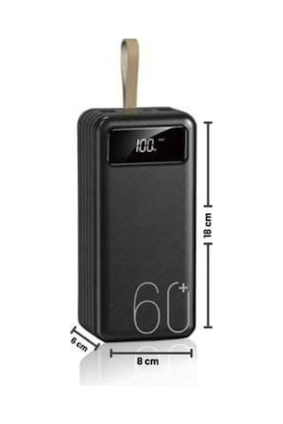 Powerbank Yüksek Kapasiteli 60.000 Mah Hızlı Şarj Şarj Özellikli Batarya Altın
