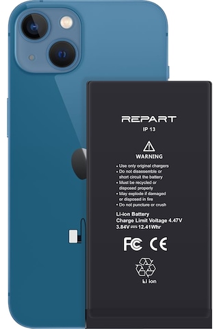 Apple Uyumlu iPhone 13  Güçlendirilmiş Yüksek Kapasite Batarya - 3227 Mah