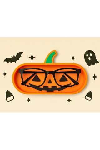 Halloween Balkabağı Tasarımlı Gözlük Tutucu Ve Çok Amaçlı Organizer