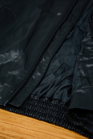 Terapi Men Siyah Oversize Bomber Deri Ceket Koyu Siyah