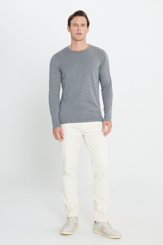 AC&Co / Altınyıldız Classics Standart Fit Normal Kesim Erkek Bisiklet Yaka Triko Gri Melanj 4A4923100006GMJL Gri Melanj