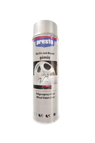 Presto Gümüş Gri Sprey Jant Boyama Seti+vernik+astar 500 Ml.