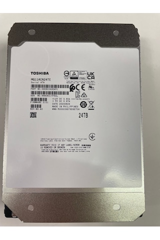 Toshıba Enterprıse, Mg11aca24te, 3.5" , 24tb, 1gb 7200 Rpm, 7/24 Güvenlik, Data Center, Nas, Server, Hdd Türkiye Distribütörü