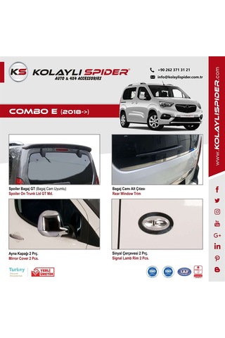 Opel Combo E Bagaj Camı Alt Çıtası Krom 2018 Ve Sonrası