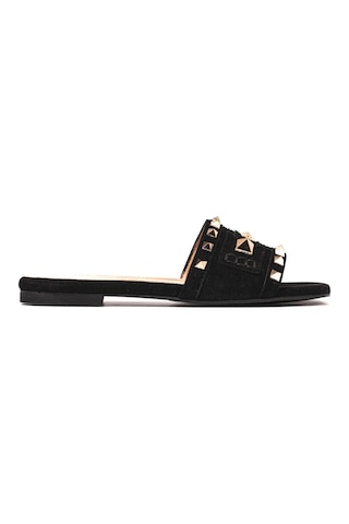 Black C03 Terlik Kadın 0197 394 Chiara Bellini Suede Black C03
