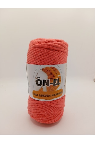Ön-el Büklüm Taranabilir Makrome İpi - 250 Gr - Pembe