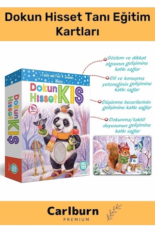 Özel Üretim Duyusal Gelişim Görsel Algı Eğlenceli Öğrenme Çocuk Hisset Tanı Kış Eğitim Kartları