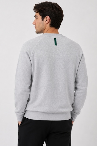Lacoste Unisex Sweatshirt Bisiklet Yaka Pamuklu Sweatshirt Gri