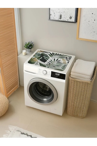 Joyarty Çamaşır Makinesi İçin "altında Yapraklar" Desenli Paspas 58x38 421575481 Yeşil