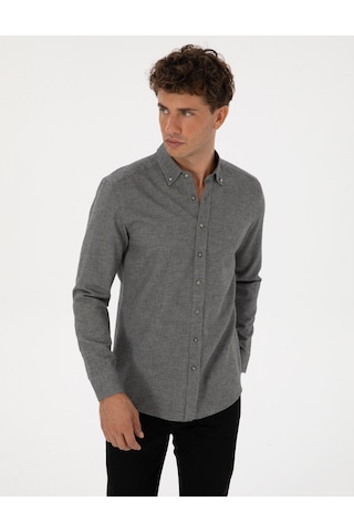 Pierre Cardin Erkek Gri Gömlek Desenli 50311562-vr024 Gri