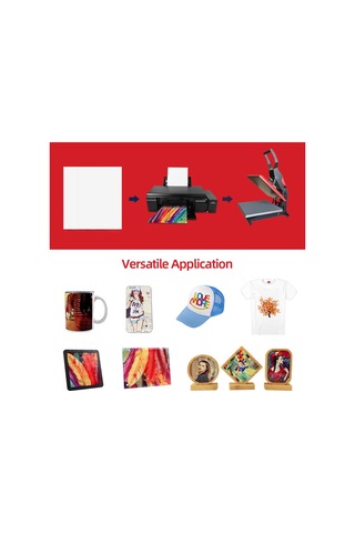 Singree 100 Adet A4 Sublimasyon Kağıdı - Hızlı Kuruyan, Yastık/bardak/tabaq/mouse Pad/ahşap Üzeri Transfer İçin