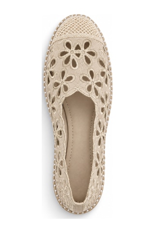 Stepmark Annecy Bej Çiçek Desenli Kadın Espadril Standart