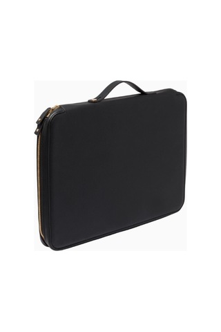 Montroi Laptop Case 15" Deri Kılıf Şık Ve Dayanıklı Tasarım Unisex Çanta El Çantası Siyah