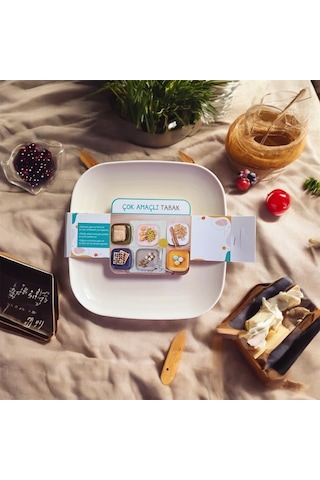 Moncase Çok Amaçlı Tabak 3'lü Set Krem