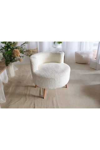 Tekli Koltuk,tekli Berjer, Salon, Balkon, Bahçe Sandalyesi Beyaz
