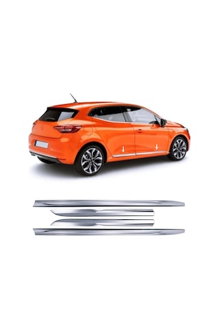 Znz Otomotiv Renault Clio 5 Hb Krom Yan Kapı Çıta 4 Kapı 2019 Sonrası Paslanmaz Çelik