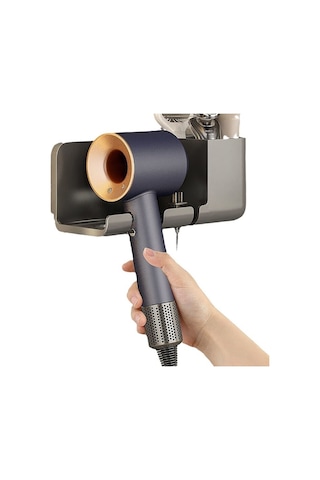 Lichen Duvara Monte Saç Kurutma Makinesi Rafı, Saç Kurutma Siyah