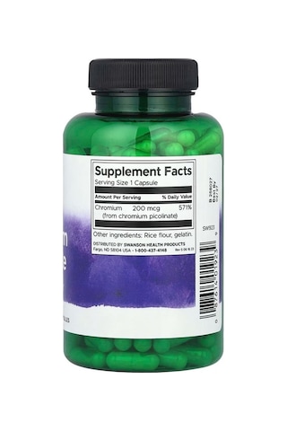 Chromium Picolinate, 200 Mcg, 200 Capsules