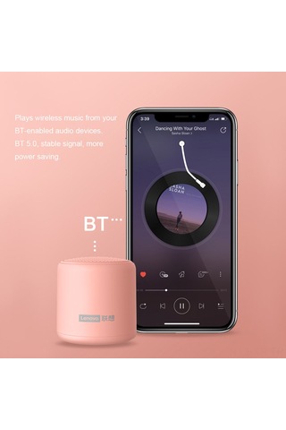 Xiyyadms Lenovo L01 Mini Bluetooth Hoparlör, Tws İçin Uyumlu, Mikrofonlu免提, 400mah Pil Ve Askı Kordonu - Beyaz