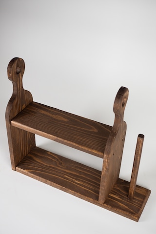 Bel&co Home Masif Ahşap Mutfak Rafı Havluluklu Baharatlık 47 Cm Ceviz