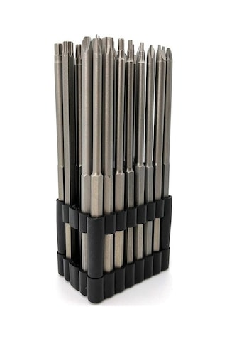 Pazly Altın Tornavida Ucu Seti - Dayanıklı Çok Yönlü Set, 32 Adet, Gümüş Renk