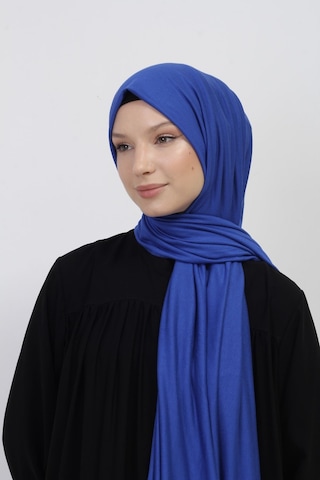 Manolyaşal İslamic Hijab Tesettür Penye Şal - 70 X 180 / Saks Saks