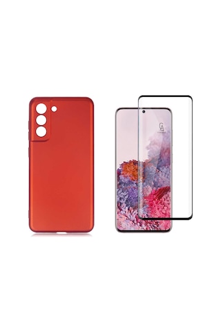 Samsung Galaxy Uyumlu S21 Fe İle Soft Yumuşak Telefon Kılıfı Ve 5d Tam Kaplayan Cam Ekran Koruyucu