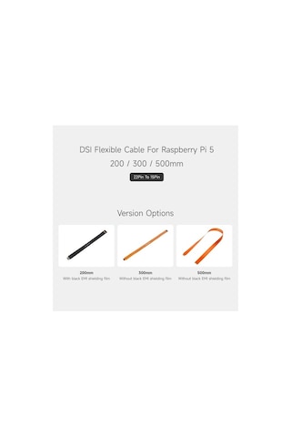 Fortunelane 3pcs Dsi Fpc Raspberry Pi 5, 22pin-15pin Esnek Kablo, 500mm, Dsi Ekranlar İçin Uygun