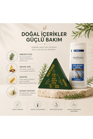 Vitalizma Biberiyeli Saç Bakım Sabunu Ve Saç Bakım Kremi İkili Avantajlı Set