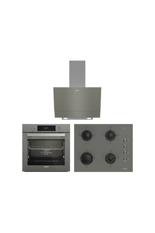 Arçelik AFC 341 G - ADE 605 G1 - OCD T 651 EG Inox Çizgi Ankastre Set