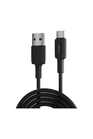 12w Usb-a To Type-c Silikon Hızlı Şarj Ve Data Kablosu Siyah 2 Metre