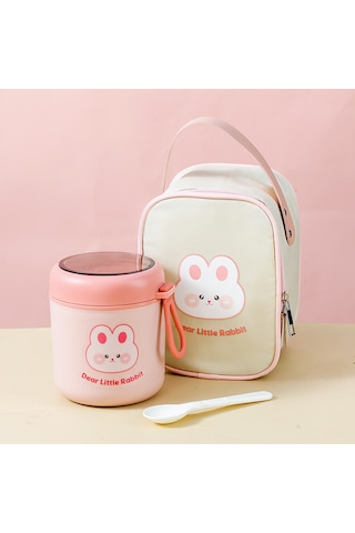 Paslanmaz Çelik Termos Çorba Bardağı-pembe