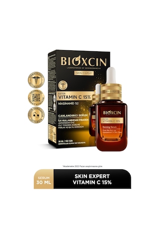 Bioxcin Skin Expert Vitamin C 15% Canlandırıcı Serum 30 ml - Ester C Niasinamid (B3 vitamini)