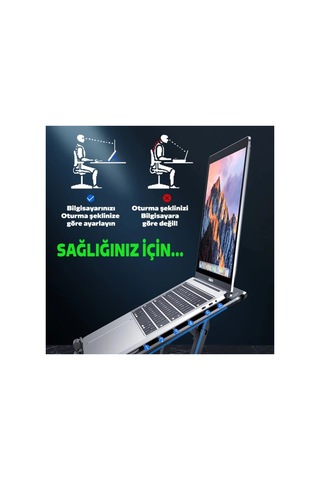 Ally Ayarlanabilir Taban Çift Fanlı Tablet Ve Laptop Soğutucu Stand- 5775 - Karbul4801-7245 Siyah Siyah