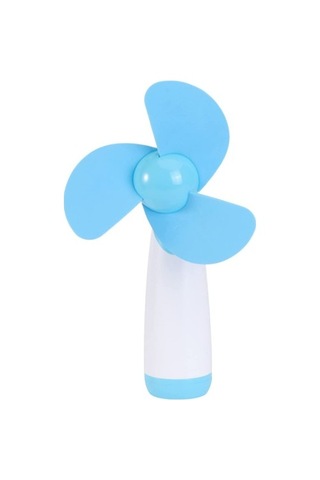 Mini El Fanı Taşınabilir Soğutma Fanı Dış Mekan Için Elektrikli Fan 0737 Mavi