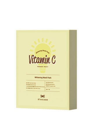 Rivecowe C Vitamini İçeren Aydınlatıcı Kozmetik Kağıt Yüz Maskesi 10 Adet