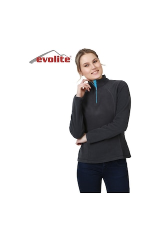 Evolite Fuga Kadın Mikro Polar Sweater - Gri Çok Renkli