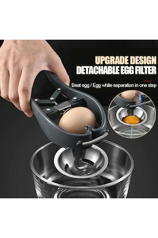Paslanmaz Çelik Yumurta Açacağı Yumurta Makas Manuel Yumurta Araçları Yumurta Kabuğu Kraker Yumurta Kesici Yumurta Ayırıcı Mutfak Pişirme Aksesuarları Siyah Siyah